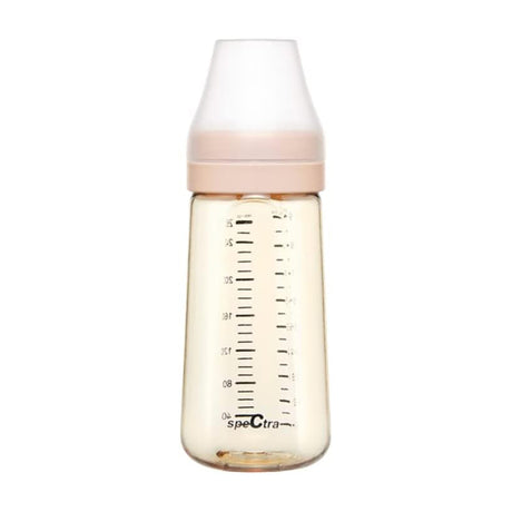 Premium PPSU Wide Neck Baby Bottle - 1 x 260ml Bottle with Teat - Designs May Vary  Spectra   
