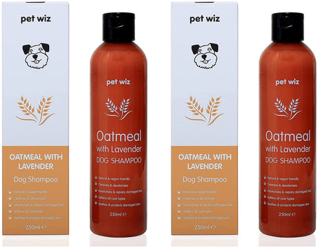 Oatmeal with Lavender Dog Shampoo - Expired March 2024 Grooming Pet Wiz 500ml (2 x 250ml)  