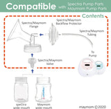 Pump Parts Compatible with Spectra, Flange Valve Tubing Backflow Protector Breast Pump Accessories Maymom   