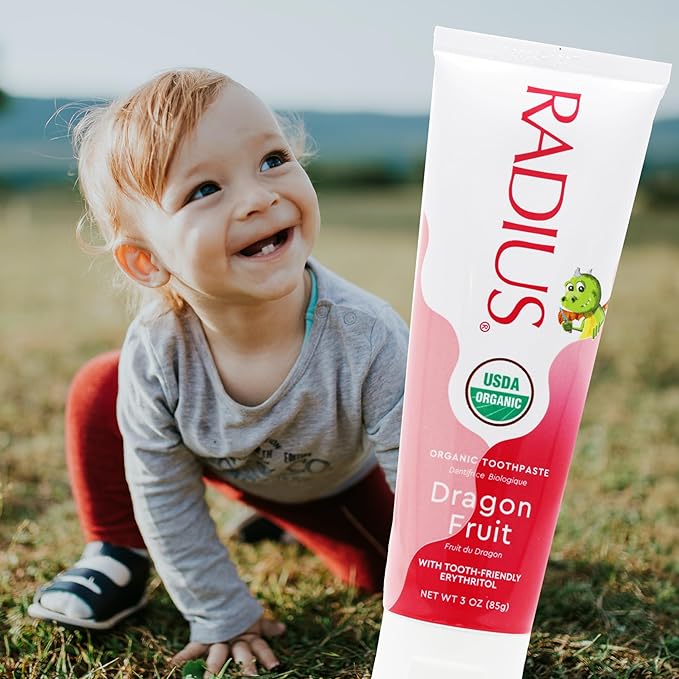 Kids USDA Organic Toothpaste - Dragon Fruit - 6 Months+ Toothpaste RADIUS   