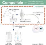 Pump Parts for Spectra - Includes Flange Backflow Protector Tubing Breast Pump Accessories Maymom   