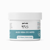 Aloe Vera Eye Wipes for Cleaning Dogs & Cats - Extra Large - Pack of 120  Pet Wiz   