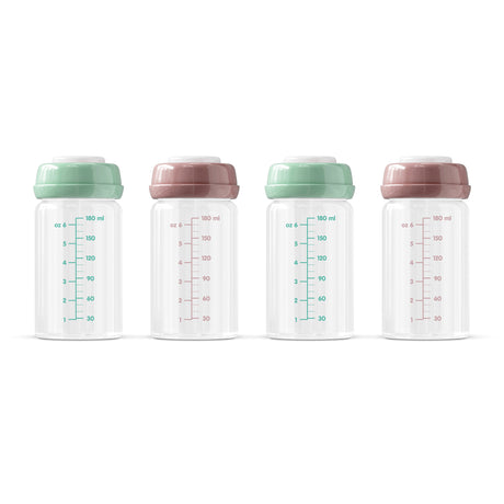 Premium Glass Breastmilk Storage Bottles, Pack of Four, 180ml Ana Baby