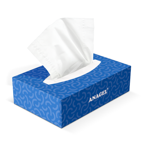 Soft White Facial Tissues, Box of 100 Tissues Ana Wiz 1 Pack  