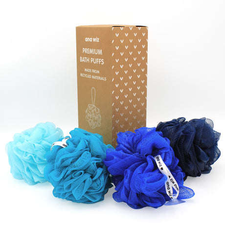 Super Soft Large Exfoliating Puffs made from Recycled Materials  Ana Wiz Under the Sea  