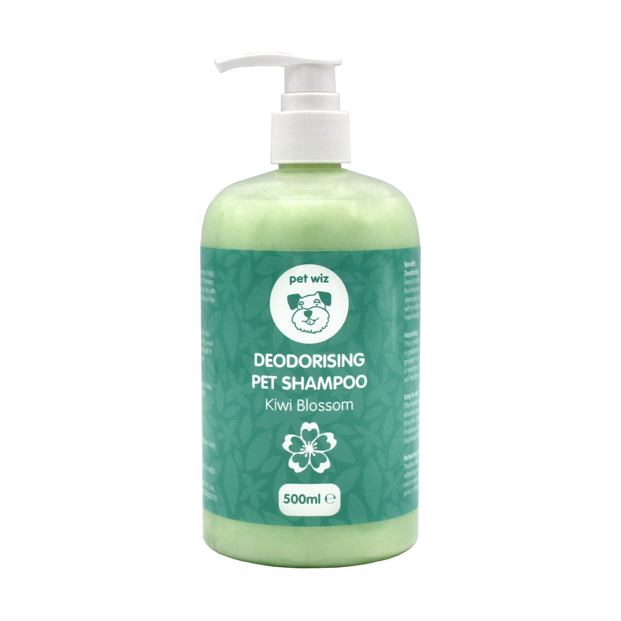 Super Deodorising Pet Shampoo with Kiwi Blossom Pet Wiz