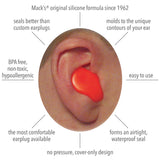 Soft Moldable Silicone Putty Earplugs Kids Size - 200 Pair Dispenser - Orange (NRR 22) Earplugs Mack's   