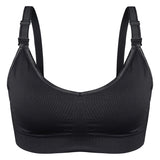 Soft & Comfortable Wireless Nursing Bra with Easy Open Clips Breast Feeding Ana Wiz Small Black 