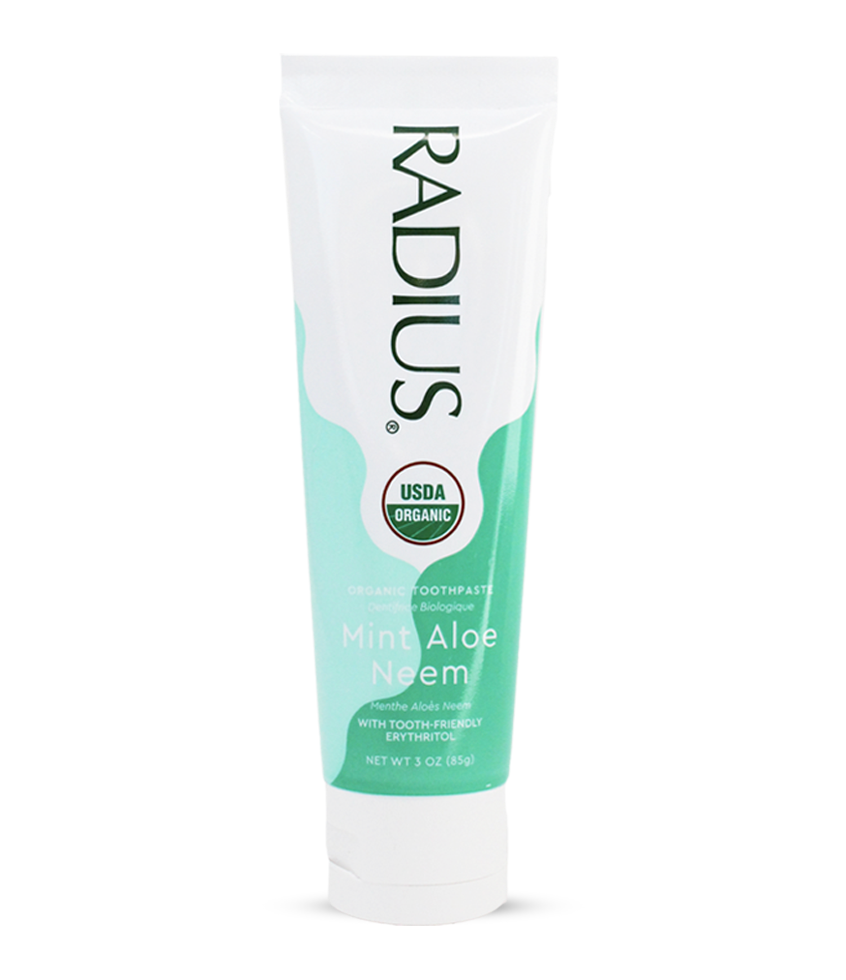 Toothpaste Gel USDA Organic Mint Aloe Neem Toothpaste RADIUS   