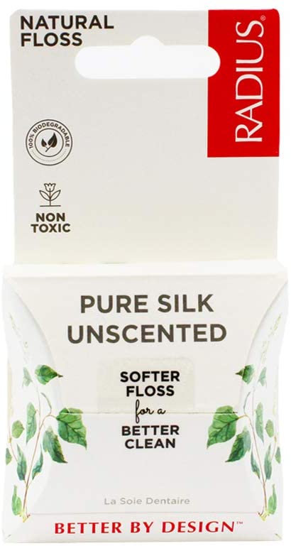 Natural Biodegradable Unscented Silk Floss Dental Floss RADIUS   