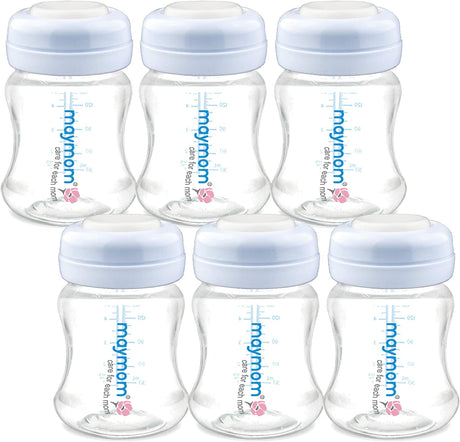 Wide-Mouth Milk Storage Collection Bottle with SureSeal Sealing Disk; 6pc  Maymom   