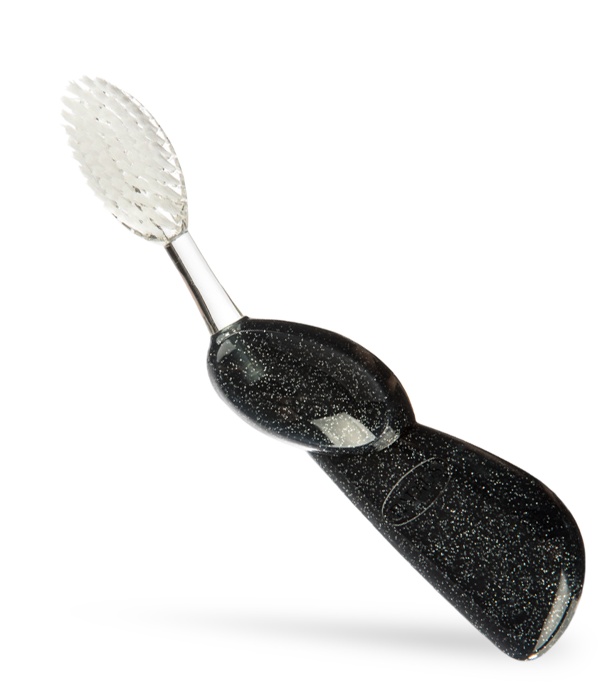 The Big Brush™ with Replaceable Head - Right Hand Toothbrush RADIUS Black Sparkle  