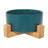 Ceramic Bowl with Bamboo Stand for Dogs & Cats Feeding Pet Wiz Jade  