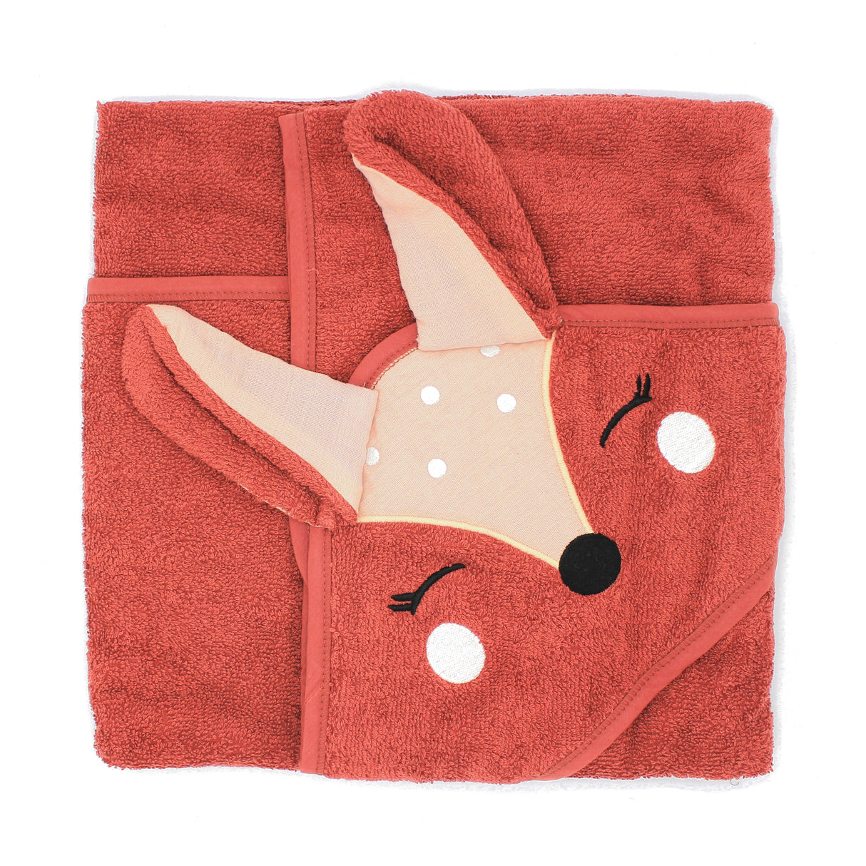 100% Organic Cotton Hooded Baby Bath Towel  Ana Baby Fox  