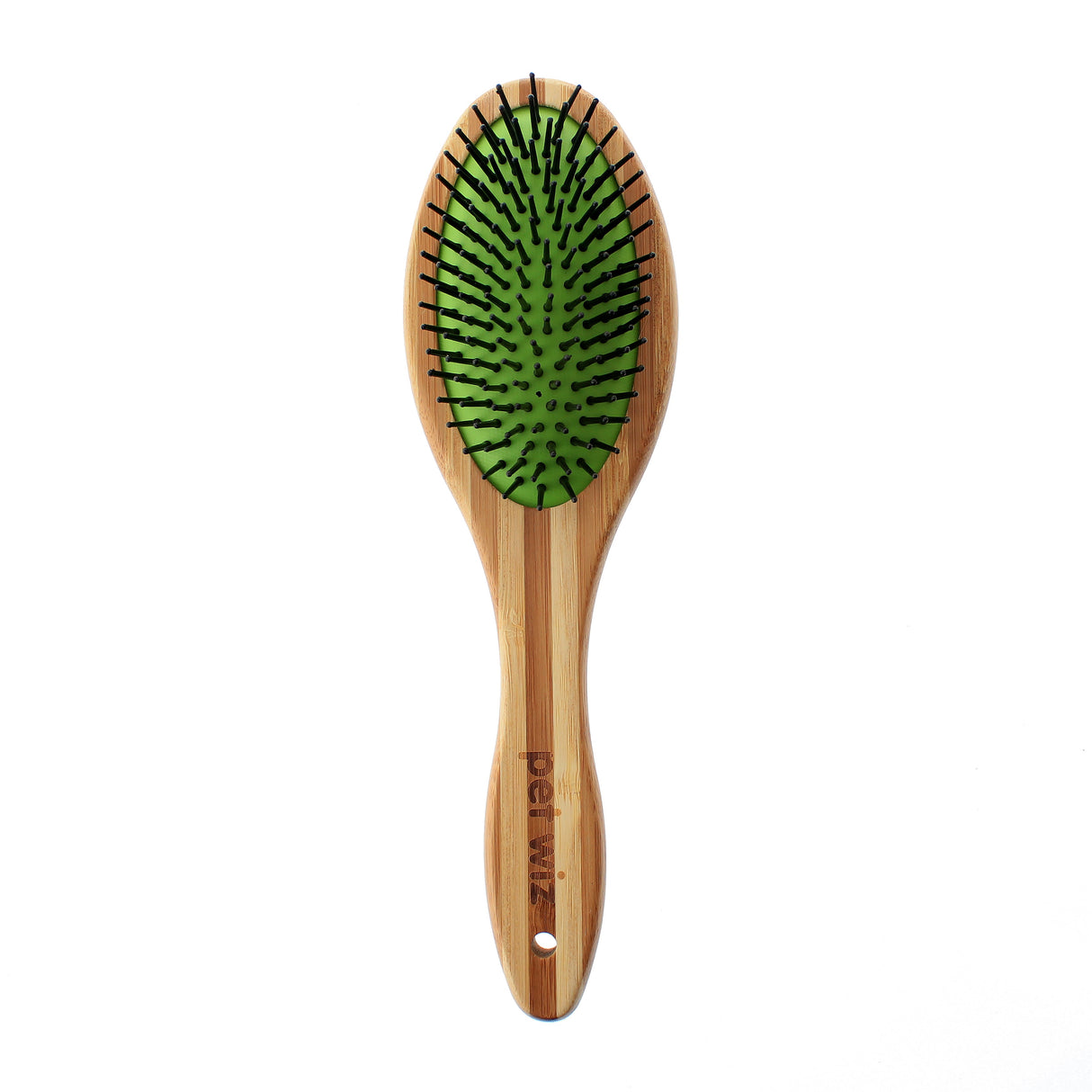 Double Sided Pin & Bristle Bamboo Brush for Dog Grooming Brush Pet Wiz   