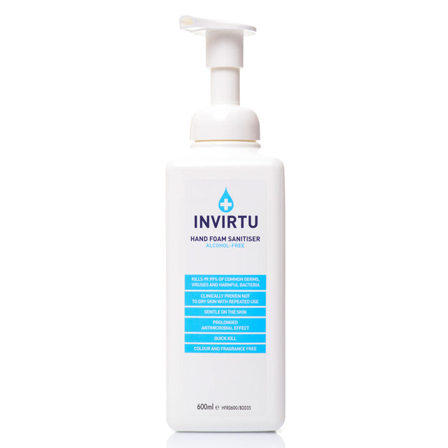 Hand Foam Sanitiser Kills 99.99% of Bacteria & Viruses - Expires 07/23  Invirtu   