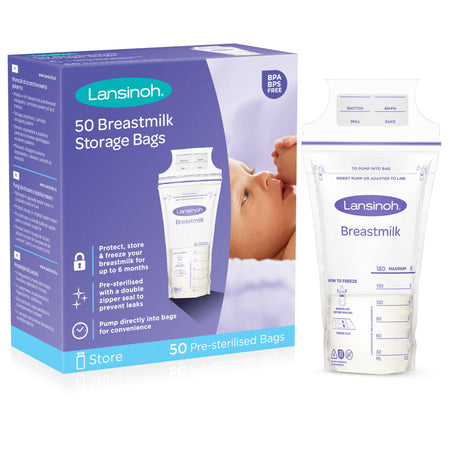 Milk Storage Bags (25 bags) Breast Feeding Ana Wiz 50 Pack  