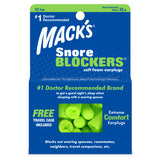 Snore Blockers Soft Foam Earplugs Earplugs Mack's 12 Pairs + Travel Case  