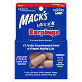 High Performance Ultra Soft Foam Earplugs Earplugs Mack's 7 Pairs + Travel Case  