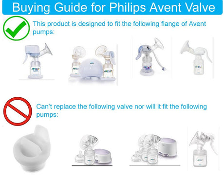 Valves for Philips AVENT ISIS Breast Pumps (Pack of 4) Breast Pump Accessories Maymom   