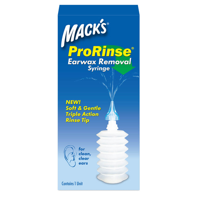 ProRinse Earwax Removal Syringe Earplugs Mack's   