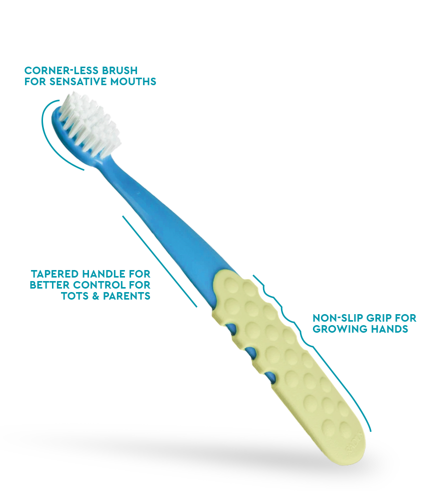 Totz Plus Brush (3 Years +)  RADIUS Blue w/ Yellow Grip  