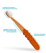 Totz Plus Brush (3 Years +)  RADIUS Orange w/ Peach Grip  