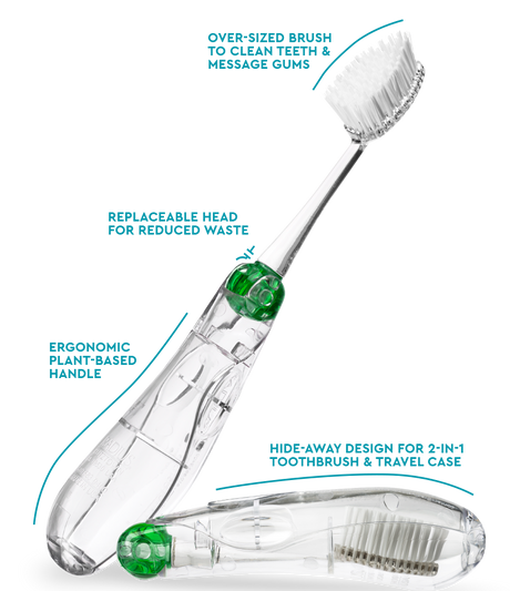 TOUR Travel Brush  RADIUS Emerald Green  