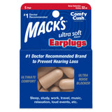 High Performance Ultra Soft Foam Earplugs Earplugs Mack's 5 Pairs  