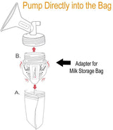 Breastmilk Storage Bag Adapters for Spectra Wide Neck Breastshields Breast Pump Accessories Spectra   