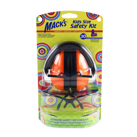 Kids Size Safety Kit Earplugs Mack's   