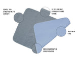 Two Pack of Large Reusable, Washable, Pet Pads in Grey (60cm x 90cm)  Pet Wiz   