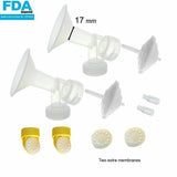 Breast Shield Set and Accessories for Medela Freestyle Breast Pump  Maymom 17mm  