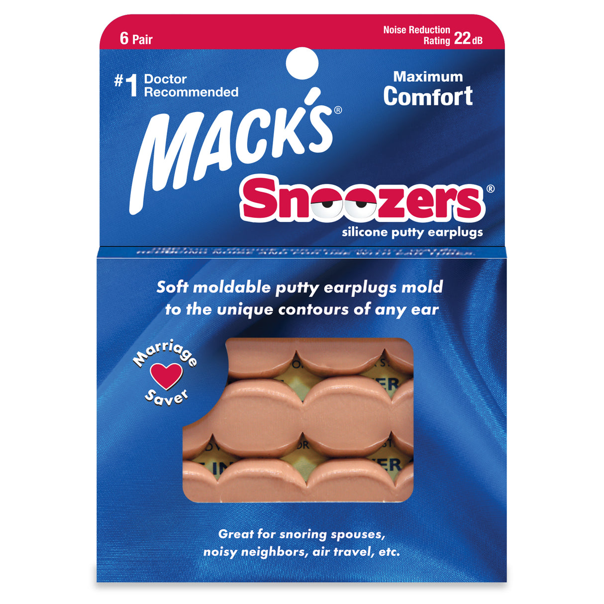 Snoozers Silicone Putty Earplugs Earplugs Mack's   