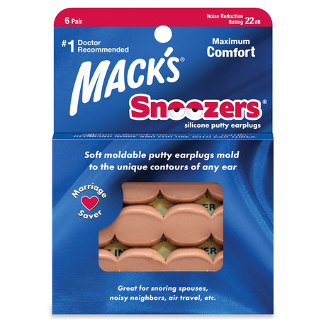 Snoozers Silicone Putty Earplugs Earplugs Mack's   