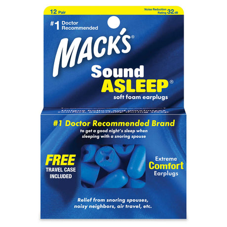 Sound Asleep Soft Foam Ear Plugs Earplugs Mack's   